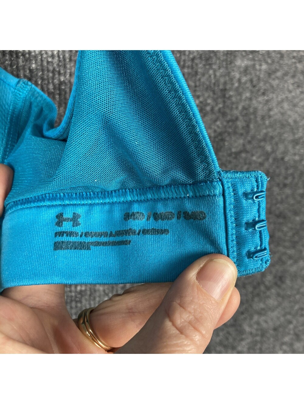 Under Armour Size 34D Adjustable Padded Athletic Gym Running Teal Sports Bra EUC - Picture 5 of 9